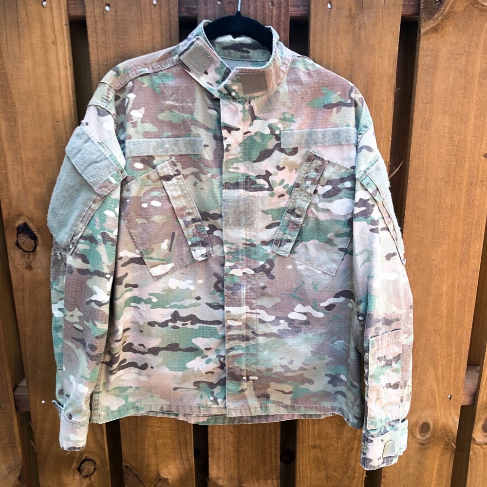Vintage Camo Military Utility Jacket